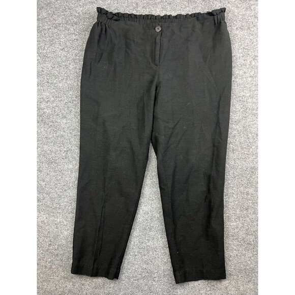 Hatch Pants - The Nines by Hatch Maternity Pants Women's L Black Cropped Button Tapered